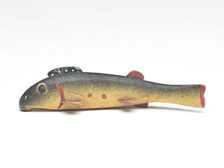 Sucker fish decoy, Oscar Peterson, Cadillac, Michigan, 2nd quarter 20th century.