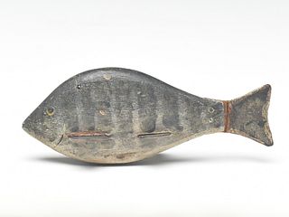 Rare and important crappie fish decoy, Lake Chautauqua, New York, last quarter 19th century.