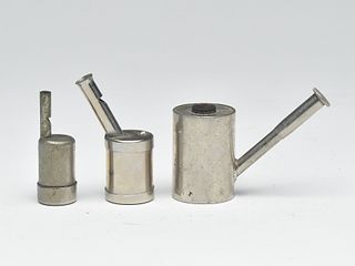 Group of three shorebird whistles, last quarter 19th century.