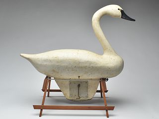 Hollow carved swan, Wildfowler Decoy Factory, Point Pleasant, New Jersey.