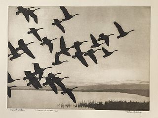 Seven etchings, Richard Bishop (1887-1975).