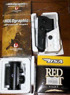 two holographic sights for modern rifles L3 EO Tech (orig price 399.99) and BSA red dot sight