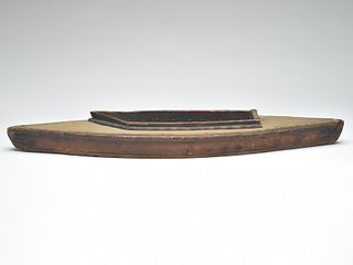 Very early punt boat model, last quarter 19th century.