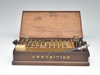 Rare presentation ammunition box.