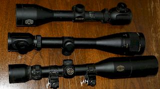 three Simmons Scopes two with Illuminated reticals as found