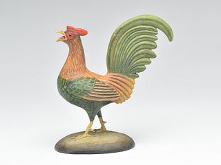 Miniature calling rooster, Frank Finney, Cape Charles, Virginia.