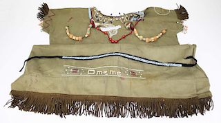 vintage Camp Fire Girl type Native American beaded dress