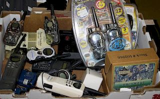 lot of sporting electronics walkie talkies, animal calls,power inverter
