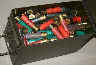 large ammo can full of loose 10 gauge shells approx 300 rounds