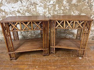 Pair of Bamboo Table