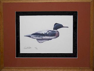 duck stamps, duck prints- 4 framed pcs
