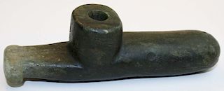 North West Coast whale effigy pipe, carved soapstone, length 5.5”
