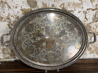 Large Silver Plated Tray