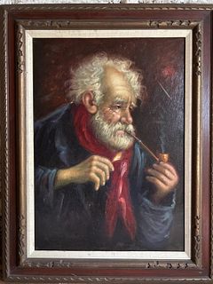 Painting of Man with Pipe
