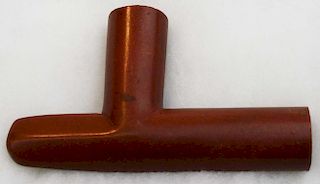 T- type Catlinite pipe, length 4.75”