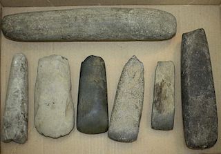 Grand Isle County, Vermont ground stone implements- 7 pcs,  length 5”- 13”