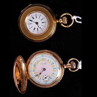 2 - Ladies Gold Pocket watches