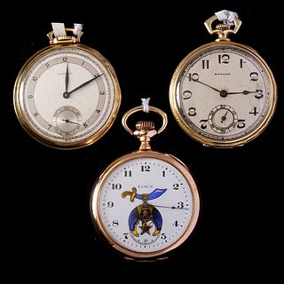 3 - Gents 14k Openface Pocketwatches