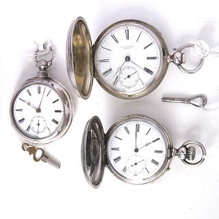 3 - Silver Pocketwatches
