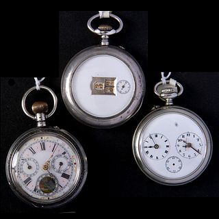 3 - Unusual Silver Pocketwatches
