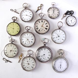 Collection of 11 Silver Watches