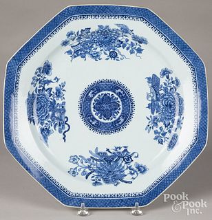 Chinese export porcelain blue Fitzhugh charger