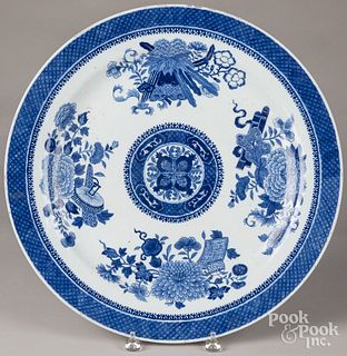 Chinese export porcelain blue Fitzhugh charger