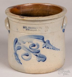 Pennsylvania two gallon stoneware crock, 19th c.