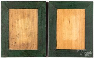 Pair of painted pine frames, 19th c.