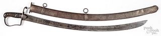 British 1796 pattern cavalry sword and scabbard