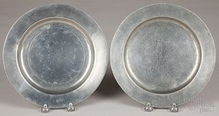 Two Philadelphia pewter plates, 18th/19th c.