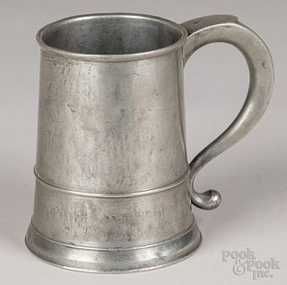 Middletown, Connecticut pewter quart mug, ca. 1770