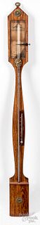 Norwegian rosewood stick barometer, 19th c.
