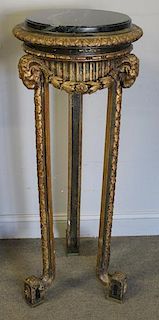 Antique Carved and Gilt Decorated Pedestal.