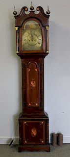 G. J. Clayton. Signed Tall Case Clock.
