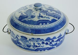 Canton Covered Vegetable Dish, 19th Century