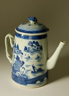 Canton Lighthouse Coffee Pot, 19th Century