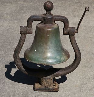 Rare Nantucket Railroad Bronze Bell, 19th Century