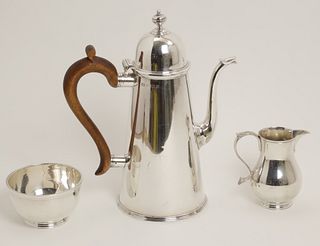 James Robinson Sterling Silver After Dinner Coffee Service, London, circa 1969-1970