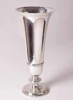 Tiffany & Co. Sterling Silver Trumpet Vase, circa 1927-1947