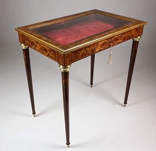 Louis Philippe Glass Top Vitrine Table, 19th Century