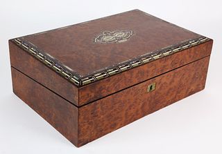 Napoleon III Inlaid Thuya Wood Writing Box, 3rd Quarter of the 19th Century