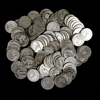Liberty and Washington Silver Quarters