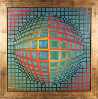 Attr Victor Vasarely (Hungary/French1906-1997) O/C