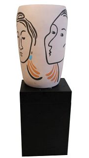 R.C. Gorman (1932-2005) Navajo, Lg. Ceramic Vessel