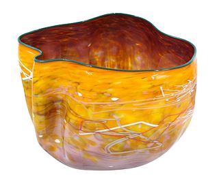 Dale Patrick Chihuly (b 1941) Amer, Art Glass Bowl