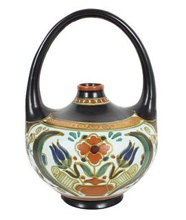 Goudaware Polychrome Decorated Vase Holland