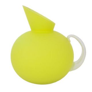 Kosta Boda Lemon Yellow Art Glass Pitcher
