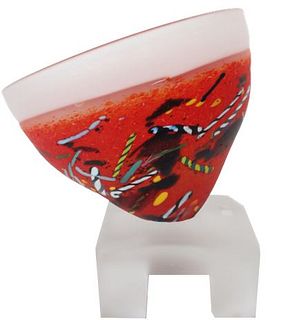 Kosta Boda Art Glass Bowl Sculpture