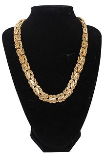 Byzantine Style 14K Gold Chain Necklace